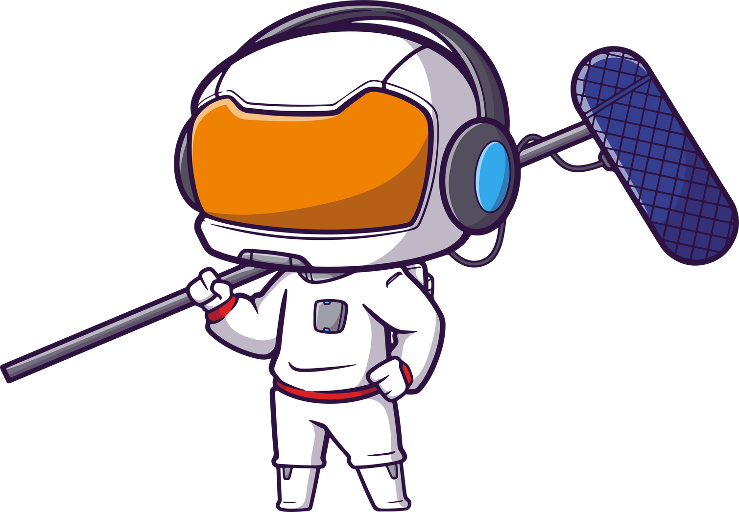 cartoon astronaut Sound boom