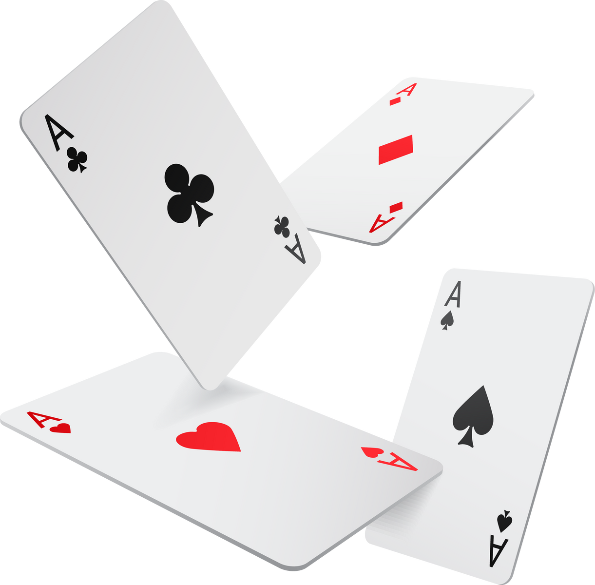 Falling or Flying Aces Casino Game Playing Cards